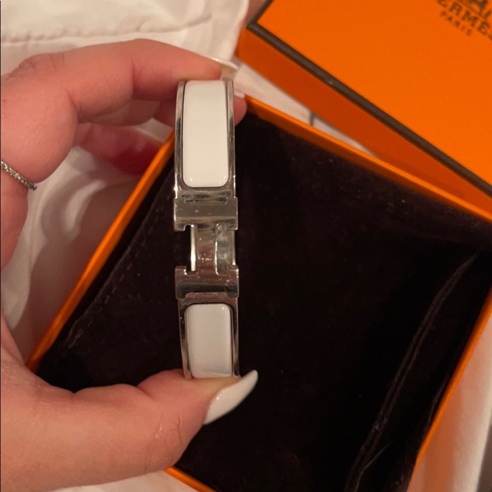 White hermes bracelet
